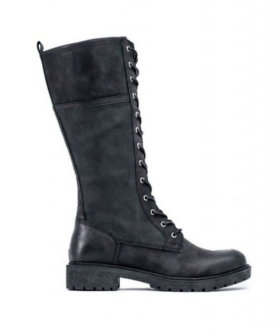 Women's Fresh Combat Boots Black $63.70 Shoes