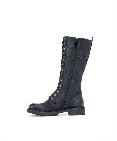 Women's Fresh Combat Boots Black $63.70 Shoes