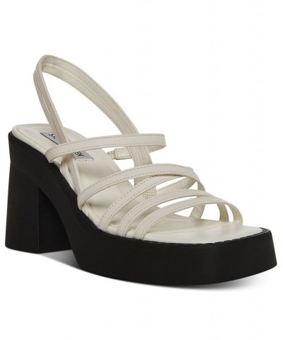 Women's Kalani Strappy Platform Sandals White $54.50 Shoes