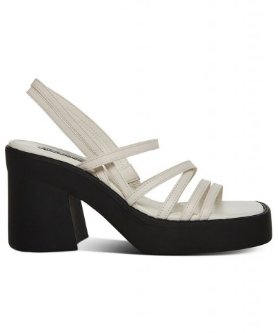 Women's Kalani Strappy Platform Sandals White $54.50 Shoes