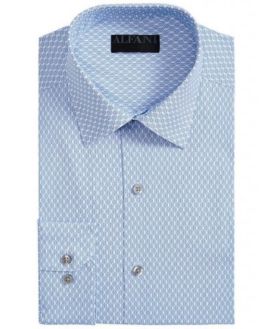 Men's Regular Fit 2-Way Stretch Performance Shirt Blue White $19.57 Dress Shirts