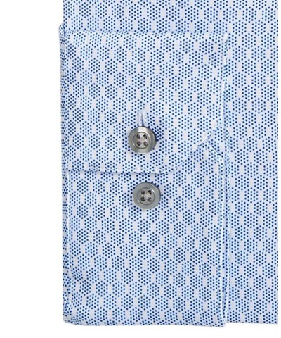 Men's Regular Fit 2-Way Stretch Performance Shirt Blue White $19.57 Dress Shirts