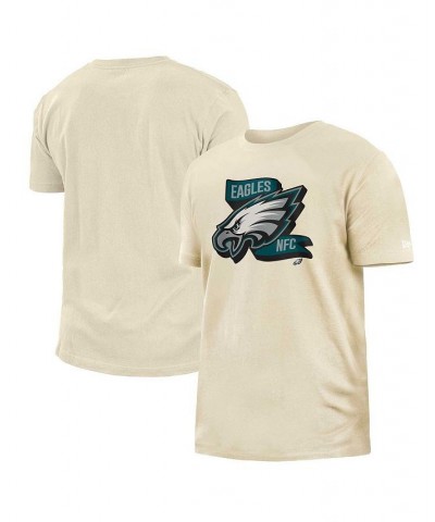 Men's Cream Philadelphia Eagles Sideline Chrome T-shirt $18.80 T-Shirts