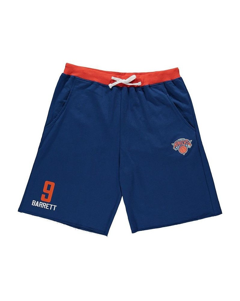 Men's RJ Barrett Blue New York Knicks Big and Tall French Terry Name and Number Shorts $16.40 Shorts