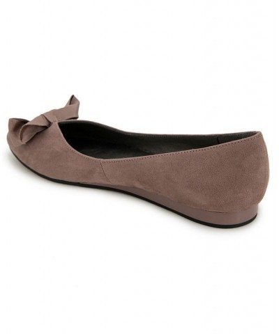 Women's Lily Bow Flats Purple $34.85 Shoes