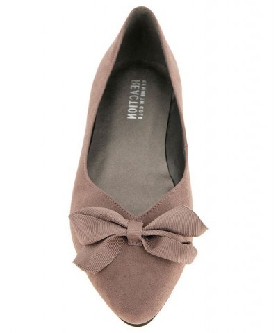 Women's Lily Bow Flats Purple $34.85 Shoes