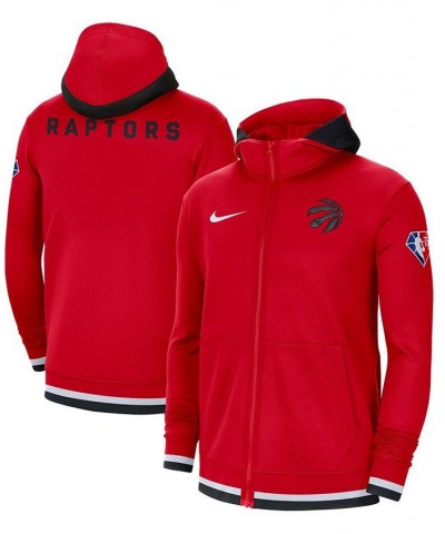 Men's Red Toronto Raptors 75th Anniversary Performance Showtime Hoodie Full-Zip Jacket $59.78 Jackets