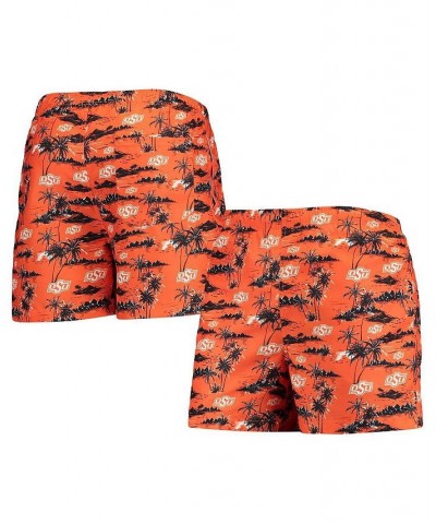Men's Orange Oklahoma State Cowboys Island Palm Swim Trunks $19.27 Swimsuits