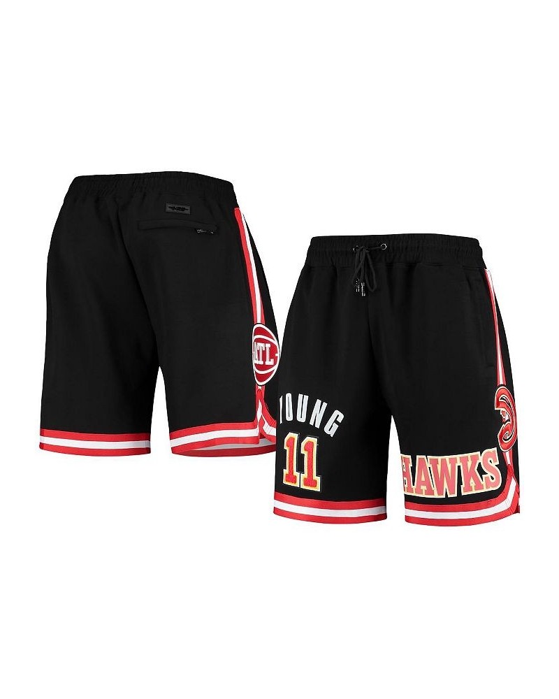 Men's Trae Young Black Atlanta Hawks Historic Logo Player Shorts $60.00 Shorts