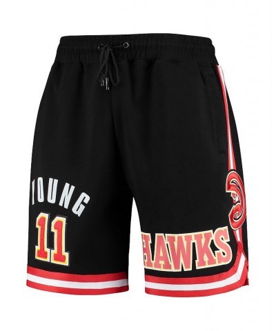 Men's Trae Young Black Atlanta Hawks Historic Logo Player Shorts $60.00 Shorts