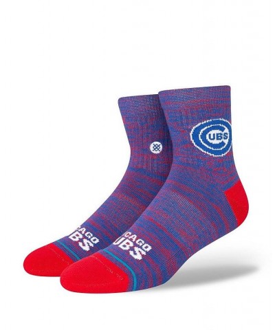 Men's Chicago Cubs Twist Quarter-Length Socks $11.88 Socks