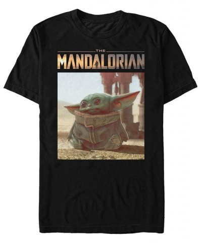 Star Wars The Mandalorian The Child Portrait Logo Short Sleeve Men's T-shirt Black $15.75 T-Shirts