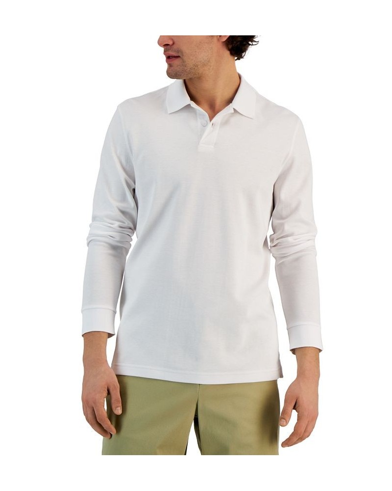 Men's Classic-Fit Solid Long-Sleeve Polo Shirt PD02 $18.35 Shirts