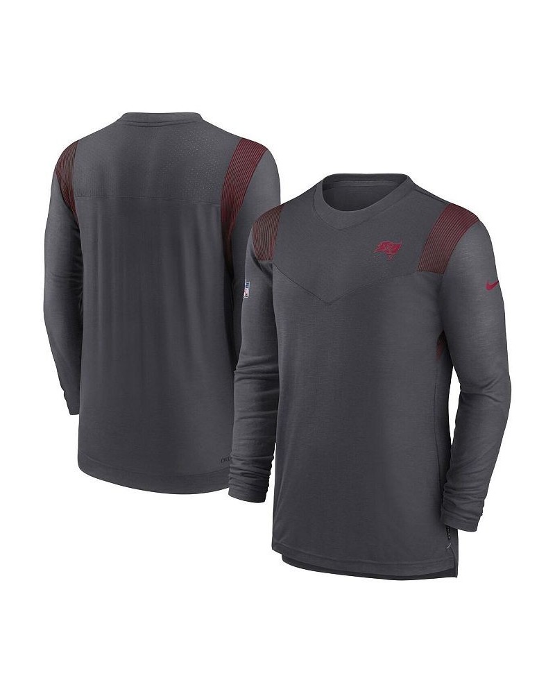 Men's Pewter Tampa Bay Buccaneers Sideline Tonal Logo Performance Player Long Sleeve T-shirt $28.42 T-Shirts