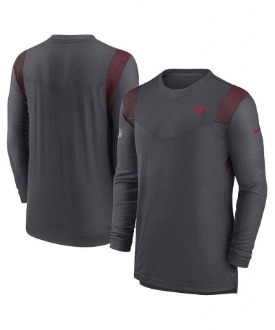 Men's Pewter Tampa Bay Buccaneers Sideline Tonal Logo Performance Player Long Sleeve T-shirt $28.42 T-Shirts