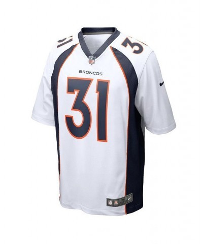 Men's Justin Simmons White Denver Broncos Game Jersey $65.80 Jersey