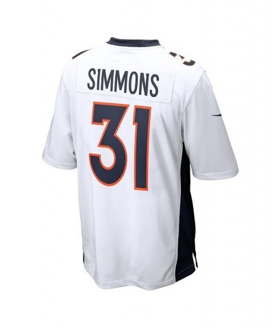 Men's Justin Simmons White Denver Broncos Game Jersey $65.80 Jersey