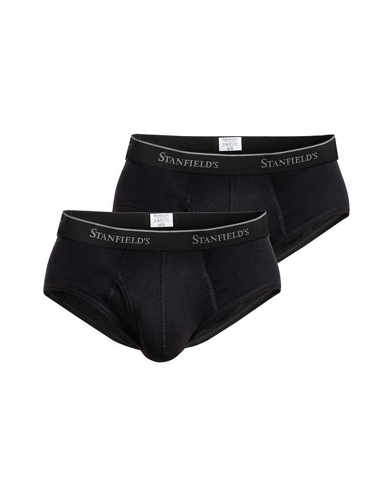 Men's Premium Modern Fit Brief Underwear, Pack of 2 Black $17.84 Underwear