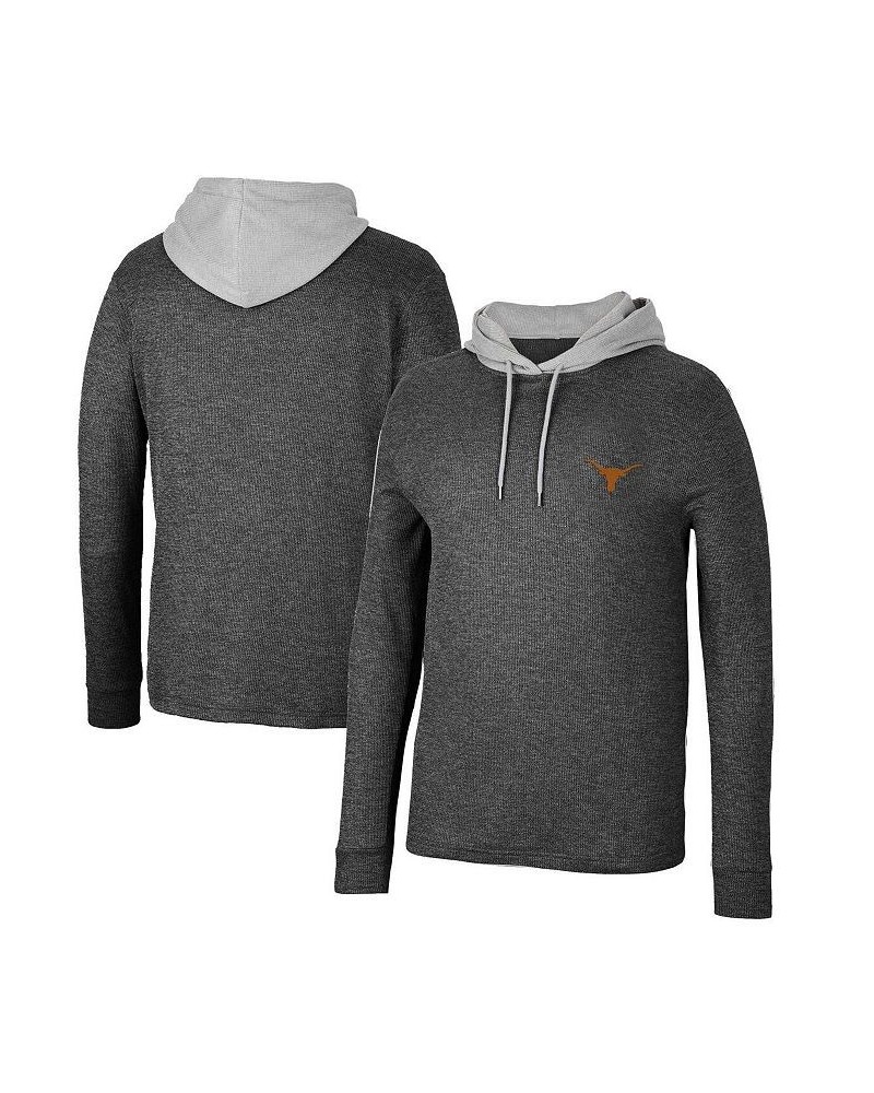 Men's Black Texas Longhorns Ballot Waffle-Knit Thermal Long Sleeve Hoodie T-shirt $34.30 T-Shirts