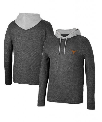 Men's Black Texas Longhorns Ballot Waffle-Knit Thermal Long Sleeve Hoodie T-shirt $34.30 T-Shirts