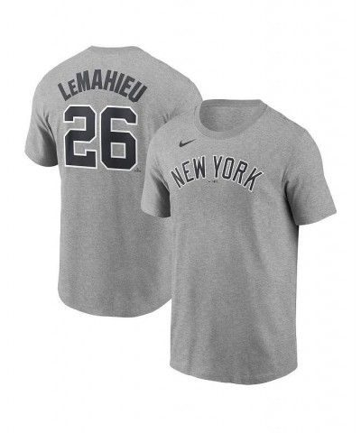 Men's DJ LeMahieu Gray New York Yankees Player Name and Number T-shirt $28.99 T-Shirts