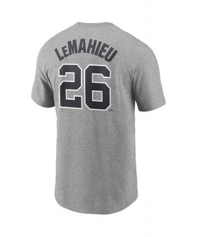 Men's DJ LeMahieu Gray New York Yankees Player Name and Number T-shirt $28.99 T-Shirts