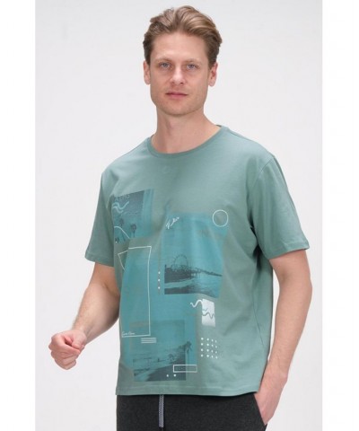 Men's Modern Print Fitted Cali T-shirt PD04 $35.00 T-Shirts