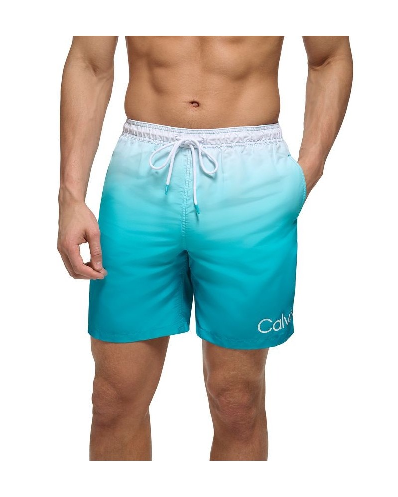 Men's OmbrÉ Sky Gradient 7" Swim Trunks Green $22.75 Swimsuits