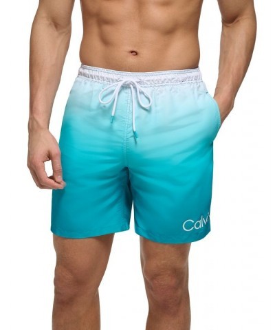 Men's OmbrÉ Sky Gradient 7" Swim Trunks Green $22.75 Swimsuits