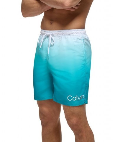 Men's OmbrÉ Sky Gradient 7" Swim Trunks Green $22.75 Swimsuits