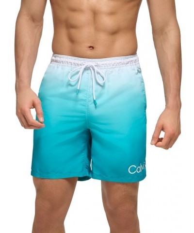 Men's OmbrÉ Sky Gradient 7" Swim Trunks Green $22.75 Swimsuits