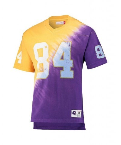 Men's Randy Moss Gold, Purple Minnesota Vikings Retired Player Name and Number Diagonal Tie-Dye V-Neck T-shirt $50.00 T-Shirts