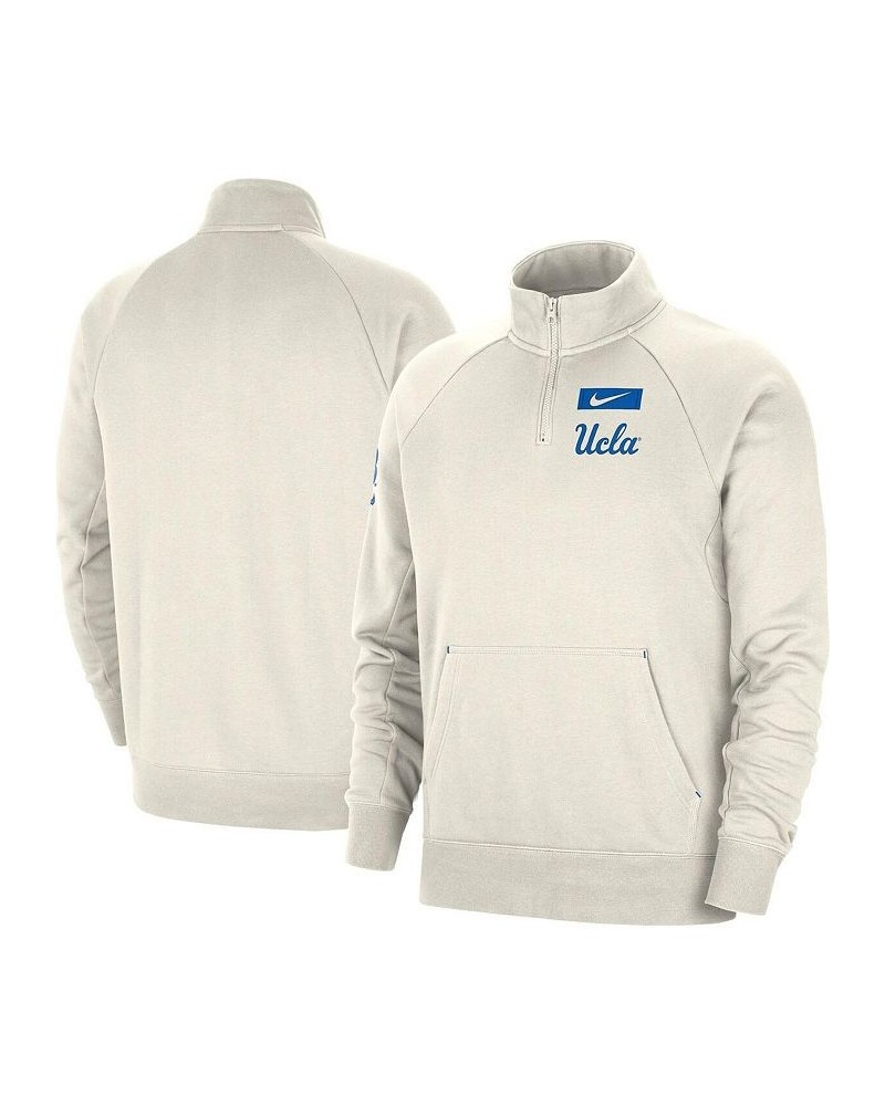 Men's Cream UCLA Bruins Raglan Quarter-Zip Jacket $36.00 Jackets