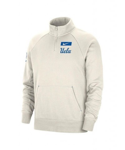 Men's Cream UCLA Bruins Raglan Quarter-Zip Jacket $36.00 Jackets