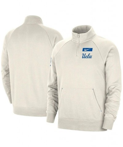 Men's Cream UCLA Bruins Raglan Quarter-Zip Jacket $36.00 Jackets