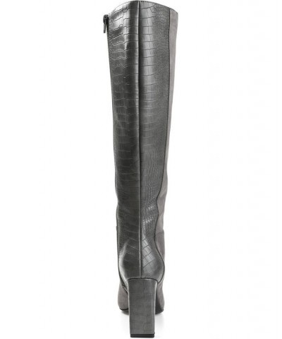 Women's Elisabeth Wide Calf Tall Boots Gray $39.00 Shoes