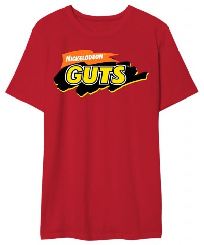 Nickelodeon Men's Guts Graphic Tshirt Red $17.84 T-Shirts