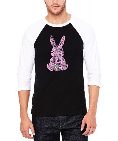 Men's Raglan Sleeves Easter Bunny Baseball Word Art T-shirt Multi $26.99 Shirts