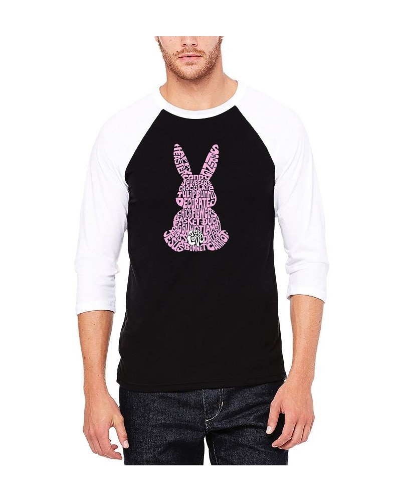 Men's Raglan Sleeves Easter Bunny Baseball Word Art T-shirt Multi $26.99 Shirts