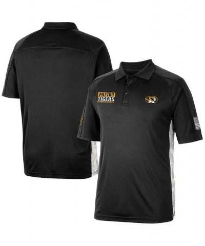 Men's Black Missouri Tigers OHT Military-Inspired Appreciation Snow Camo Polo Shirt $25.80 Polo Shirts