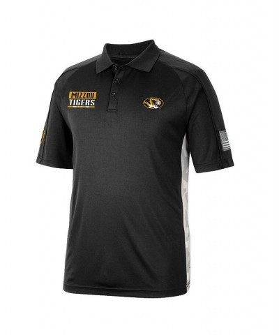 Men's Black Missouri Tigers OHT Military-Inspired Appreciation Snow Camo Polo Shirt $25.80 Polo Shirts