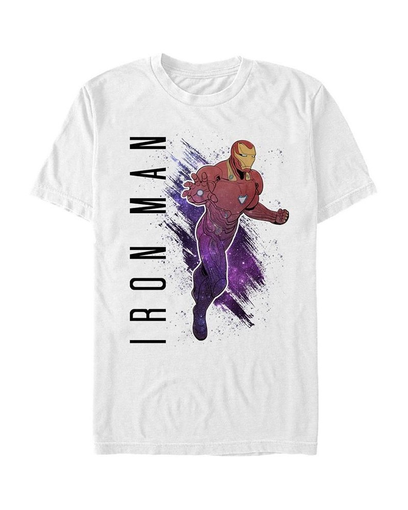 Marvel Men's Avengers Galaxy Painted Ironman Short Sleeve T-Shirt White $17.15 T-Shirts