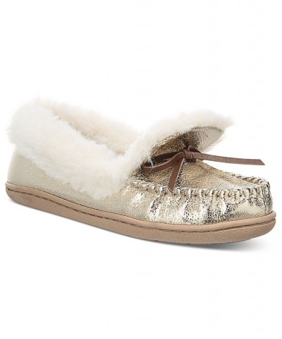 Dorenda Moccasin Slippers Gold $23.03 Shoes