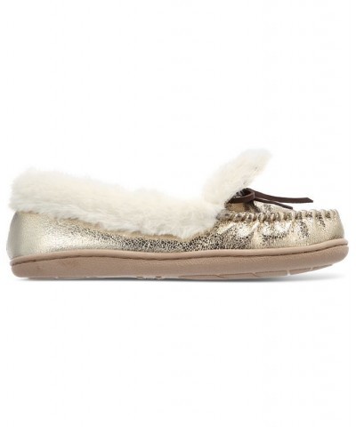 Dorenda Moccasin Slippers Gold $23.03 Shoes