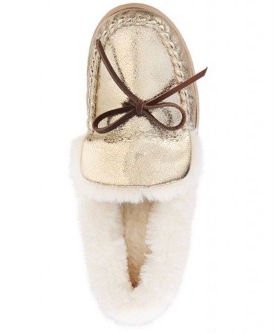 Dorenda Moccasin Slippers Gold $23.03 Shoes