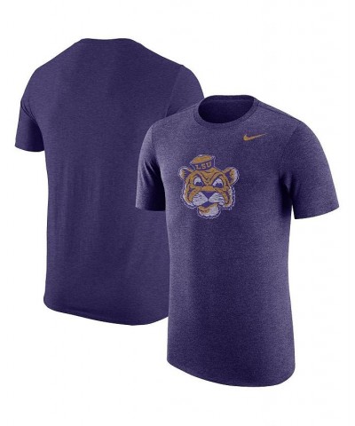 Men's Heathered Purple LSU Tigers Vintage-Like Logo Team Tri-Blend T-shirt $25.00 T-Shirts