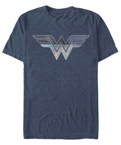 Men's Wonder Woman Sew Doubleyou Short Sleeve T-shirt Blue $14.35 T-Shirts