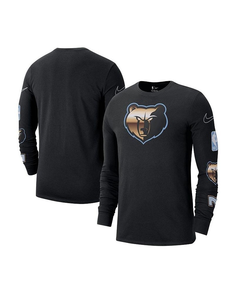 Men's Black Memphis Grizzlies 2022/23 City Edition Essential Expressive Long Sleeve T-shirt $21.32 T-Shirts