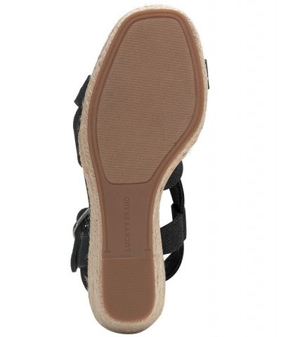 Women's Mytila Strappy Espadrille Wedge Sandals Brown $44.50 Shoes