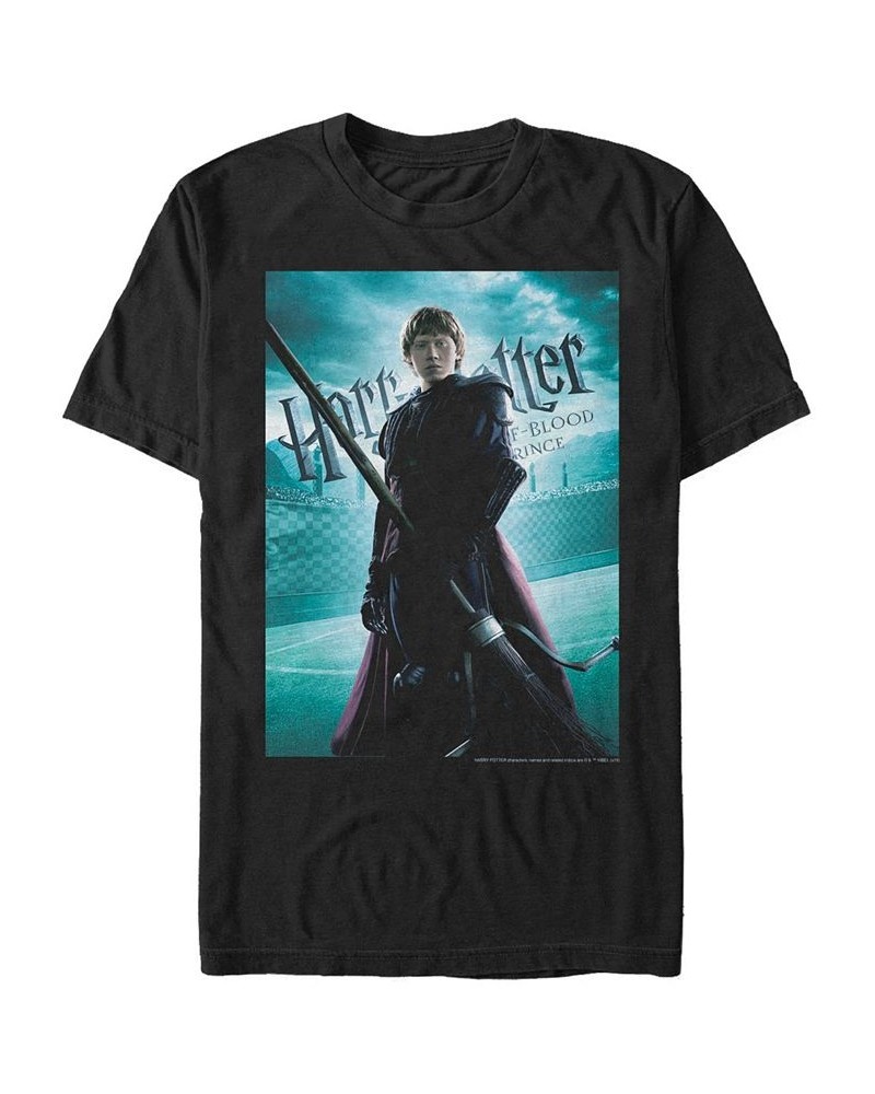 Harry Potter Men's Ron Quidditch Poster Short Sleeve T-Shirt $20.99 T-Shirts